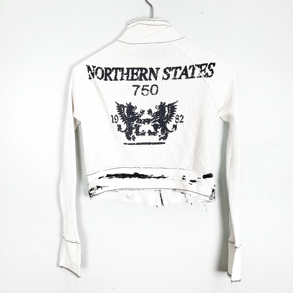 WET Women's 100% Cotton Edgy Punk Rock Rebel Long Sleeve Zip Up Jacket Size: Lg - Picture 5 of 5